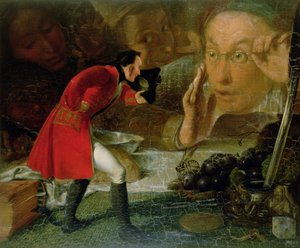 Gulliver présenté au fermier de Brobdingnag